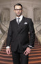 Cheap Big and Tall 3 Piece Suits - Black Suit - AlbertoNardoniStore