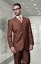 Cheap Big and Tall 3 Piece Suits - Brown Suit - AlbertoNardoniStore