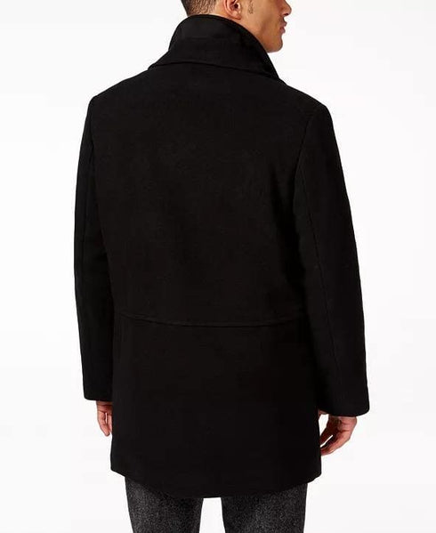 Coleman Wool-Blend Overcoat - Black - AlbertoNardoniStore