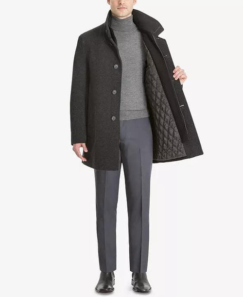 Coleman Wool-Blend Overcoat - Charcoal - AlbertoNardoniStore