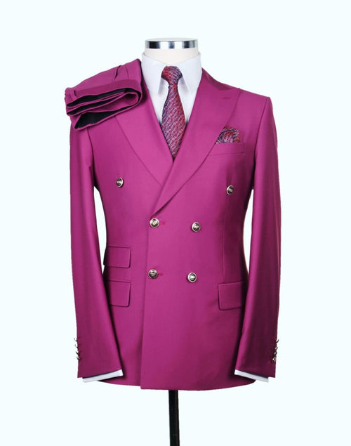 Colored Suits - Bright Colored Suits - Summer Suit Purple Colors - Slim Fit Suits - AlbertoNardoniStore