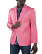 Colorful Blazer For Men - Men's Fuchsia One Ticket Pocket Summer Fabric Linen Fabric Blazer - AlbertoNardoniStore