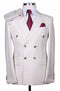 Cream Double Breasted Suit - Many Brands & Sizes - AlbertoNardoniStore