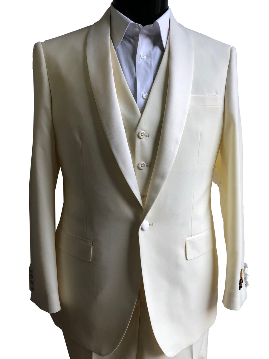 Cream Wedding Suit - Mens Cream Wedding Suit – AlbertoNardoniStore