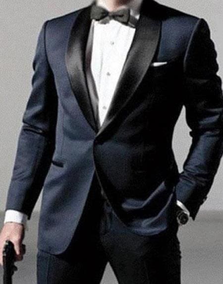 Daniel Craig Navy Blue Tuxedo - AlbertoNardoniStore