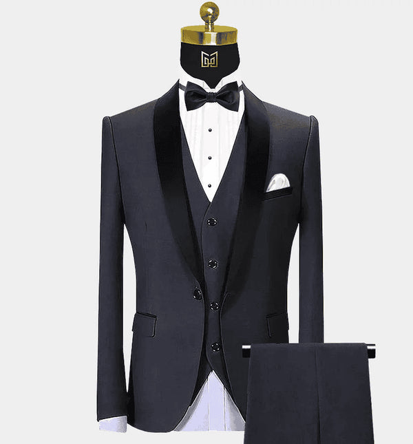 Dark Grey Groomsmen suits Groomsmen Suits With Shirt and Tie Package - AlbertoNardoniStore