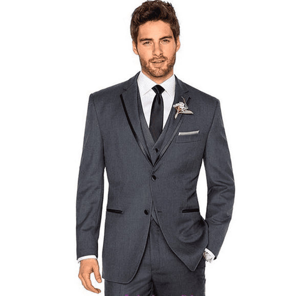 Dark Grey Groomsmen suits Groomsmen Suits With Shirt and Tie Package - AlbertoNardoniStore