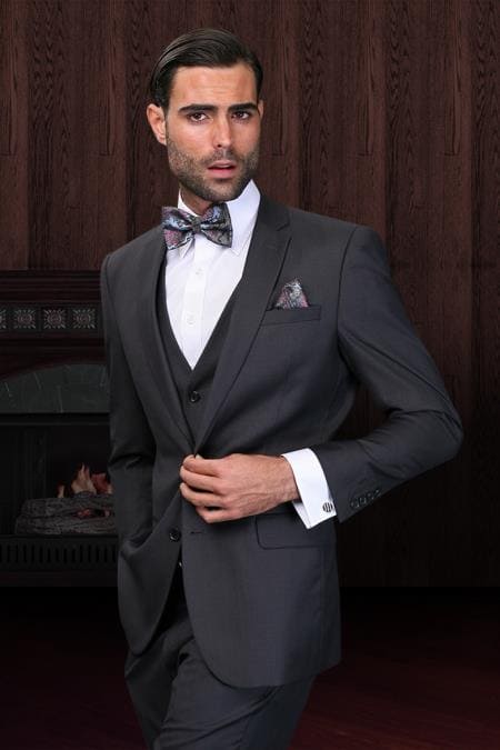 Dark Grey Tuxedo - Mens Dark Gray Tuxedo - AlbertoNardoniStore