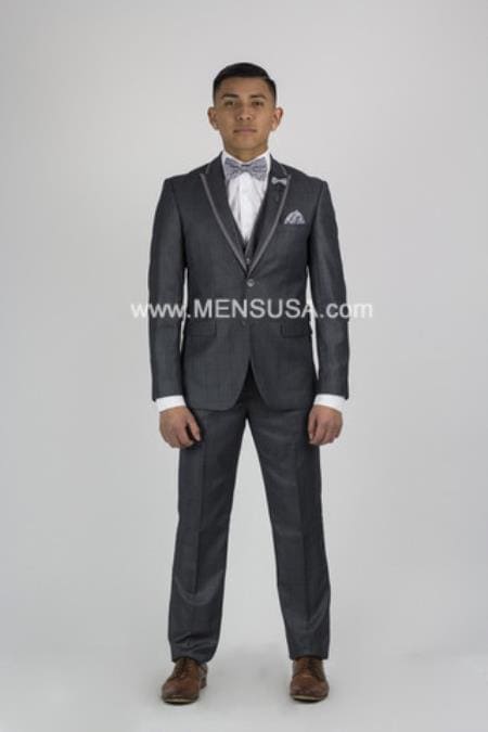 Dark Grey Tuxedo - Mens Dark Gray Tuxedo - AlbertoNardoniStore