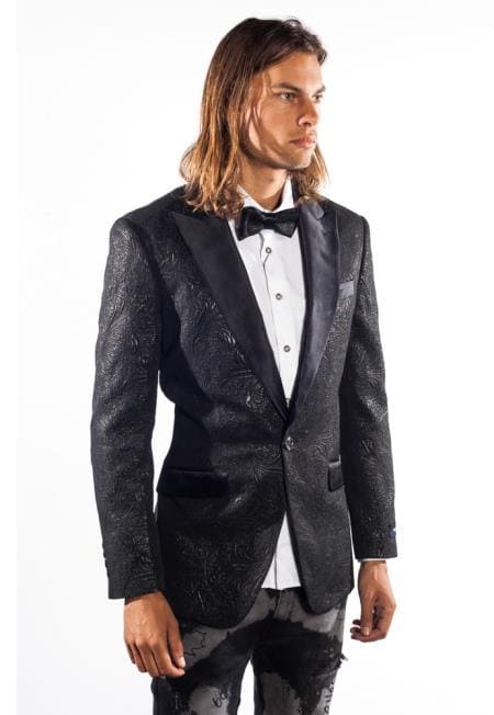 Dark Grey Tuxedo - Mens Dark Gray Tuxedo - AlbertoNardoniStore