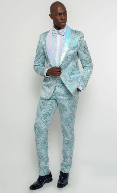 Dusty Blue Groomsmen Suits - AlbertoNardoniStore