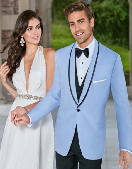 Dusty Blue Groomsmen Suits - AlbertoNardoniStore