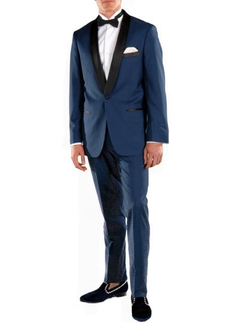 Dusty Blue Groomsmen Suits - Dusty Blue Suits - AlbertoNardoniStore