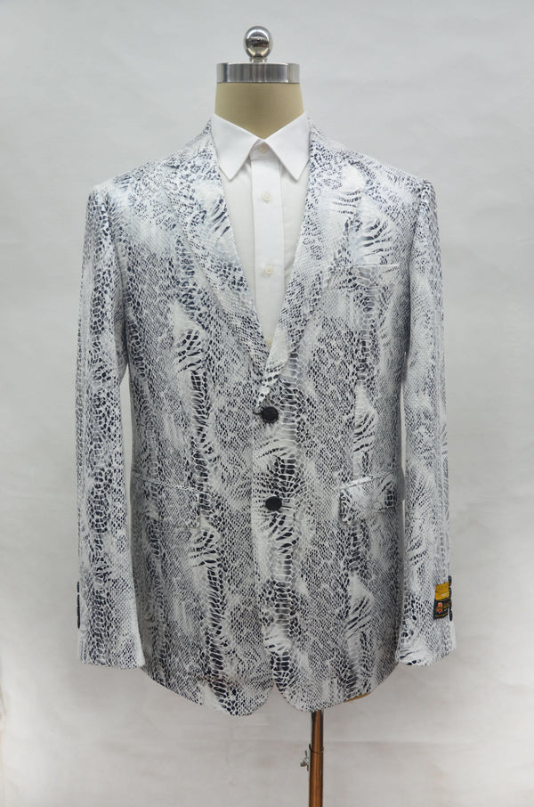 Exotic - White - Mens Wholesale Blazers - AlbertoNardoniStore