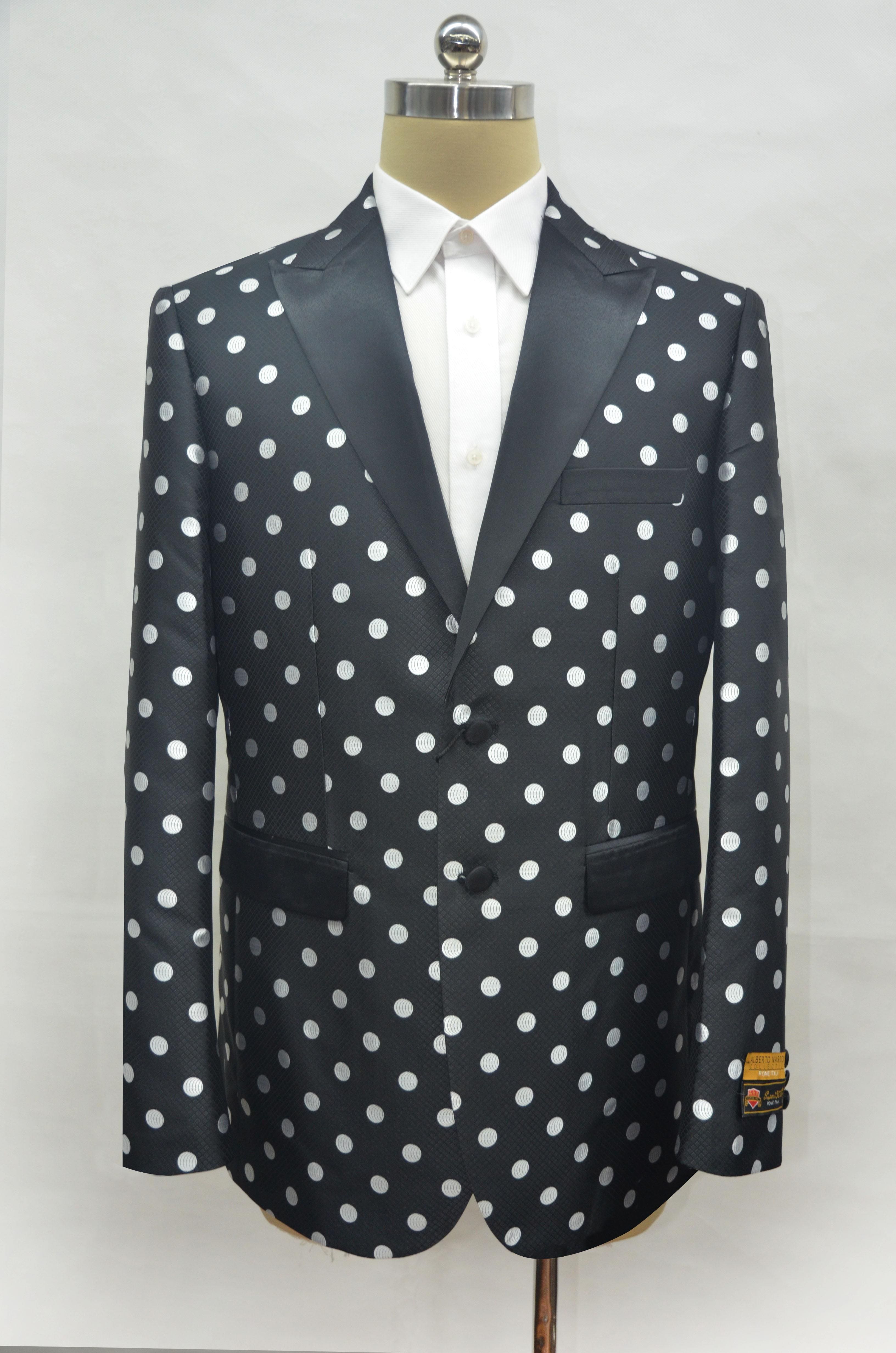 Fashion-4#  Black/White - Mens Wholesale Blazers - AlbertoNardoniStore
