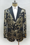 Fashion-7# Black-Gold - Mens Wholesale Blazers - AlbertoNardoniStore