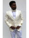 Floral-100 KA224-12 White - Mens Wholesale Blazers - AlbertoNardoniStore