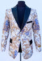 Floral-100 KA224-7 White/Royal - Mens Wholesale Blazers - AlbertoNardoniStore