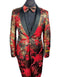 Floral Prom Suit - Vienna-Red/Black - AlbertoNardoniStore