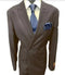 Four Button Double breasted Suit - Brown Slim Fi Suits Double Breasted Suit - AlbertoNardoniStore