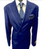 Four Button Double breasted Suit - Royal Blue Slim Fi Suits Double Breasted Suit - AlbertoNardoniStore