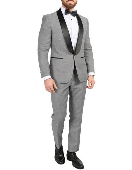 Gray and Black Suit - Mens Houndstooth Suits - Patterned Suits - AlbertoNardoniStore