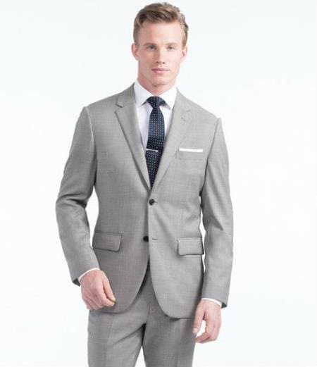 Gray and Black Suit - Mens Houndstooth Suits - Patterned Suits - Wool - AlbertoNardoniStore