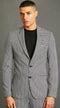 Gray and Black Suit - Mens Notch Lapel Ticket Pocket Suit Black - AlbertoNardoniStore