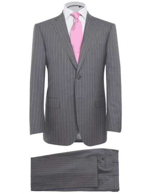 Gray And Pink Pinstripe Suit For Sale - AlbertoNardoniStore