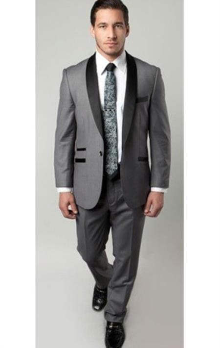 Gray Groomsmen Suits - Grey Groom Suits - AlbertoNardoniStore