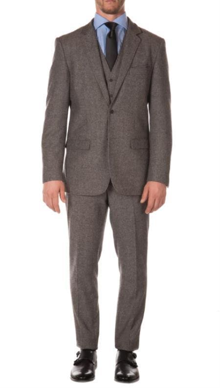 Gray Tweed Suit - AlbertoNardoniStore