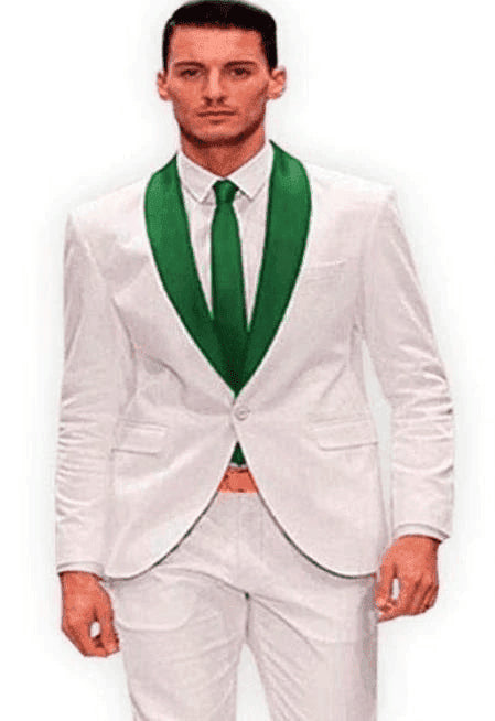 Green 3 Piece Suit - Green Three Piece Suit - AlbertoNardoniStore