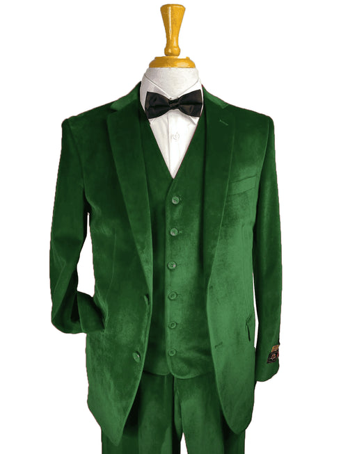 Green 3 Piece Suit - Green Three Piece Suit - AlbertoNardoniStore