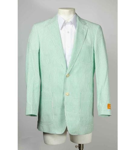 Green Seersucker Suit - AlbertoNardoniStore