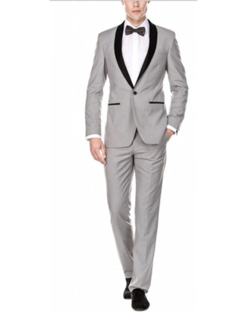 Grey and Black Suit - Gray Tuxedo - AlbertoNardoniStore