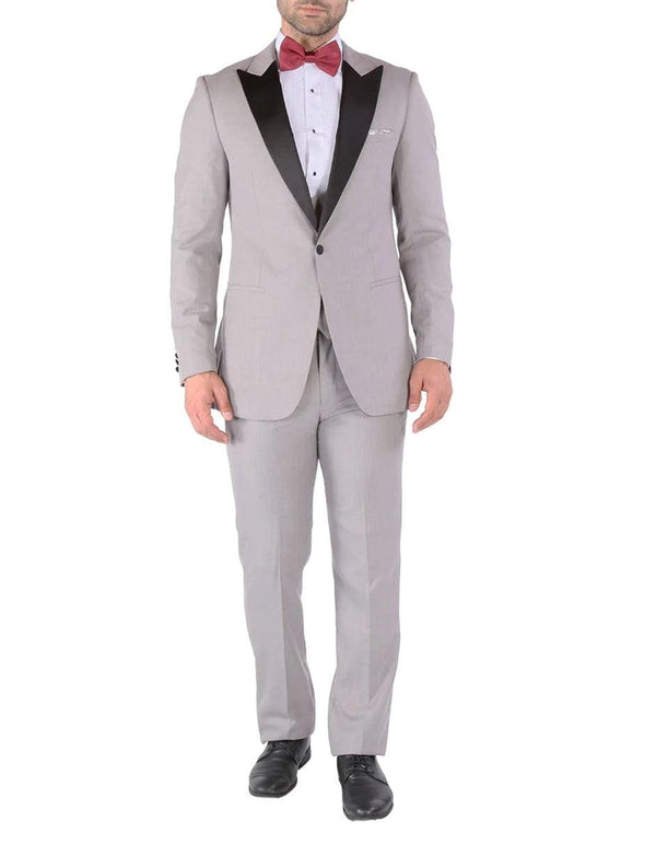 Grey and Black Suit - Gray Tuxedo - AlbertoNardoniStore