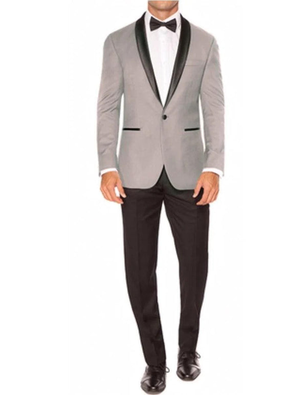 Grey and Black Suit - Gray Tuxedo - AlbertoNardoniStore