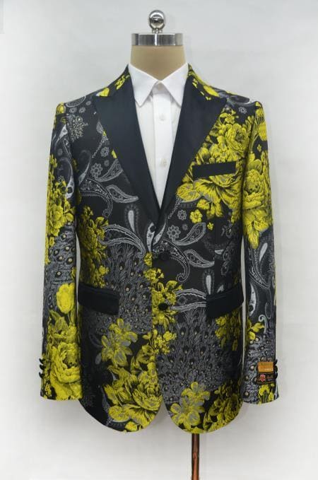 Grey and Yellow Tuxedo For Sale - AlbertoNardoniStore