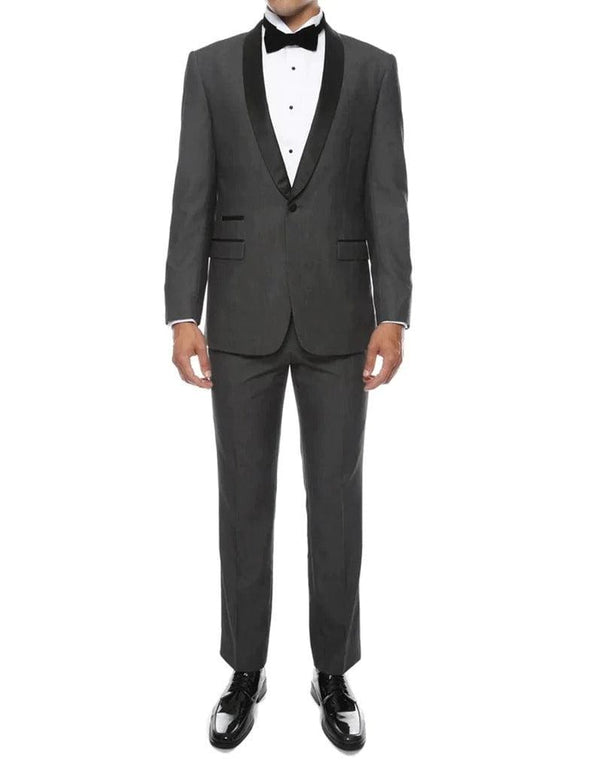 Grey Groom Suit - Mens Gray Wedding Suit - AlbertoNardoniStore