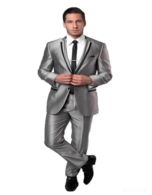 Grey Groom Suit - Mens Gray Wedding Suit - AlbertoNardoniStore