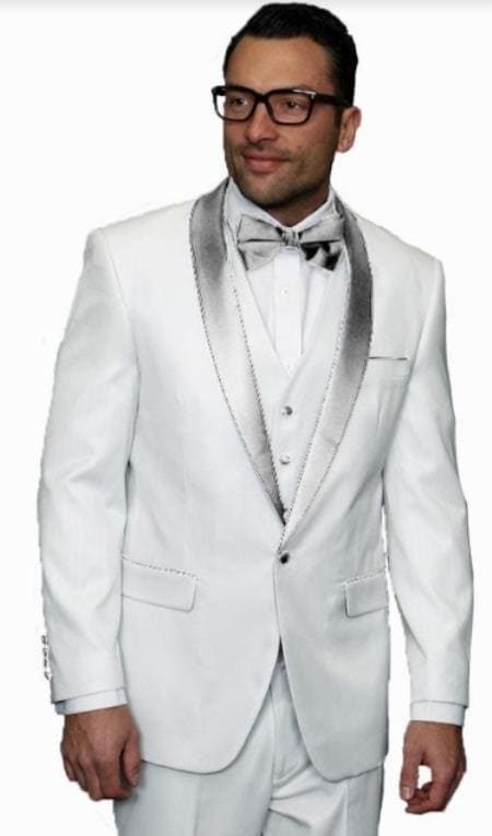 Grey Prom Suit - Gray Prom Tuxedo - Grey Prom Suit - AlbertoNardoniStore