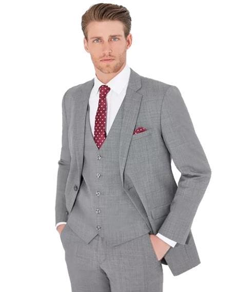 Grey Wedding Suit - Mens Gray Wedding Suit - AlbertoNardoniStore