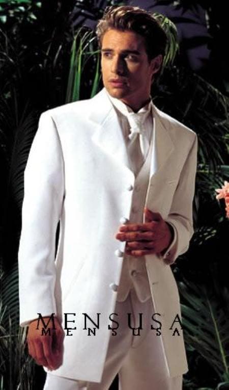 Groom White Wedding Suit - AlbertoNardoniStore