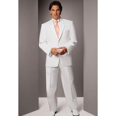 Groom White Wedding Suit - AlbertoNardoniStore