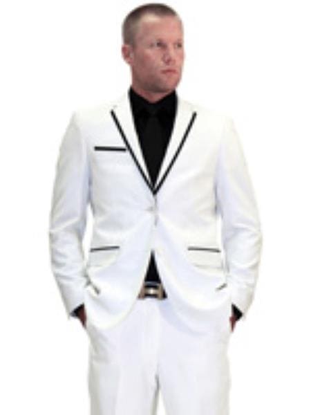 Groom White Wedding Suit - AlbertoNardoniStore