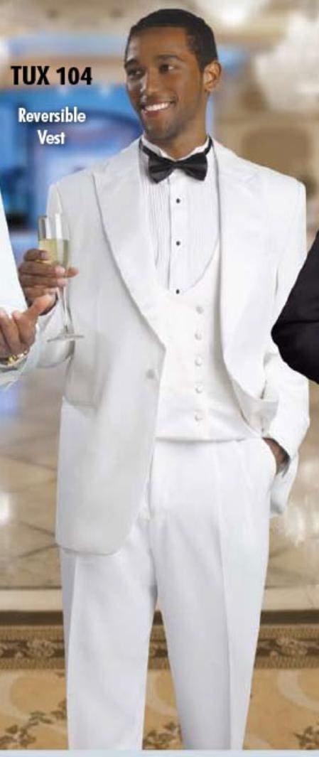 Groom White Wedding Suit - AlbertoNardoniStore