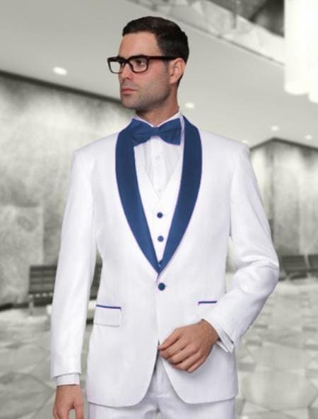 Groom White Wedding Suit - AlbertoNardoniStore