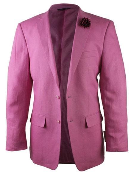 Hot Pink Linen Blazer - AlbertoNardoniStore