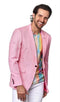 Hot Pink Linen Blazer - AlbertoNardoniStore