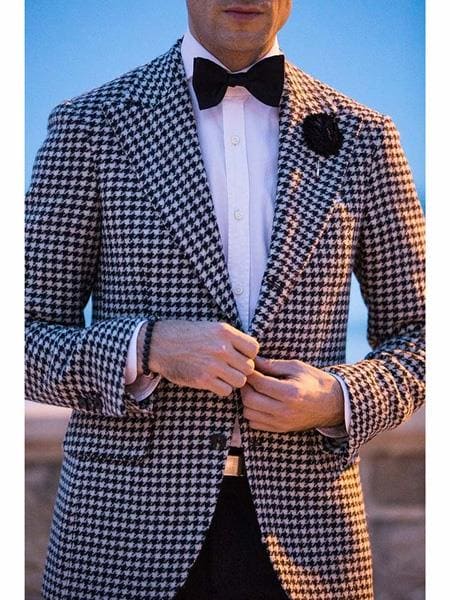 HOUNDSTOOTH BLAZER - AlbertoNardoniStore